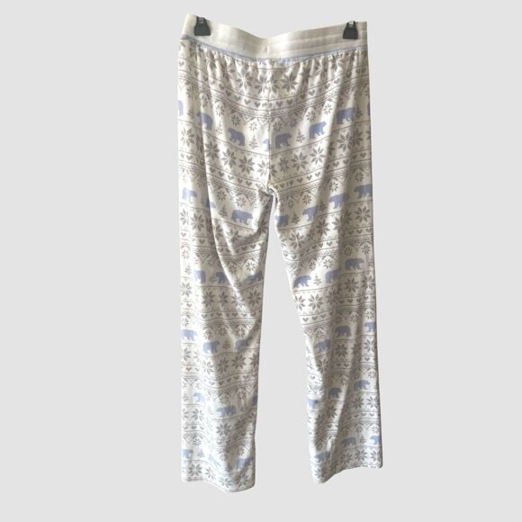 PJ Salvage Women's Small Lounge Pants Sleepwear Fleece Pajama Straight Leg Polar - Picture 5 of 6